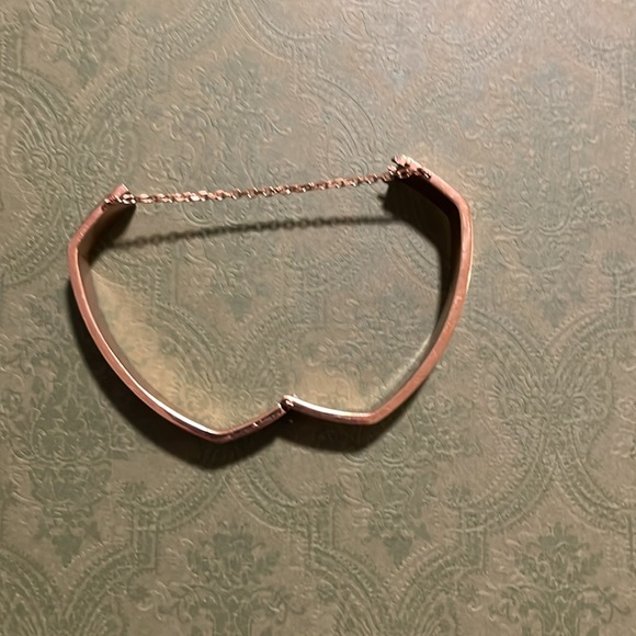 Michael Kors Cuff Bracelet Rose Gold Tone w Gray Stones - Picture 6 of 6